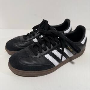 Adidas Women's Samba Sneakers Black Gum 7.5